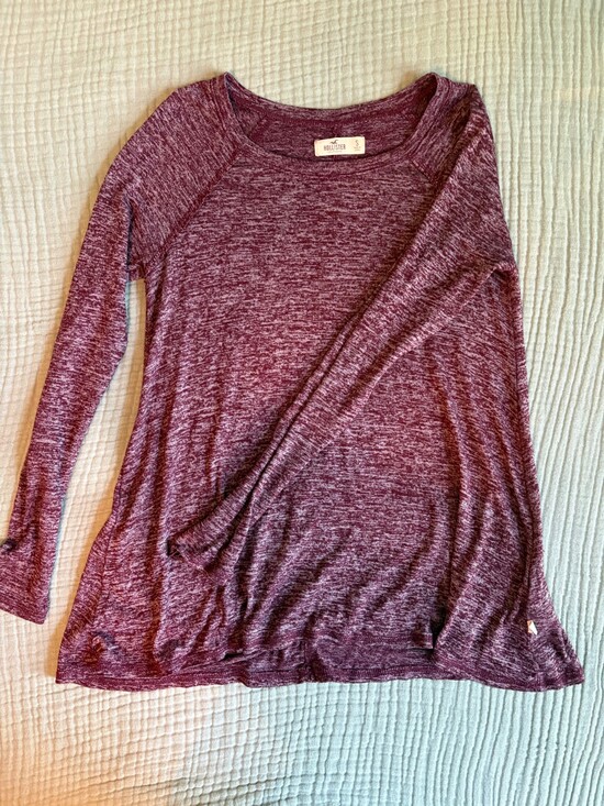 Hollister Other - Hollister Small Burgundy Marled Knit Long Sleeve Top